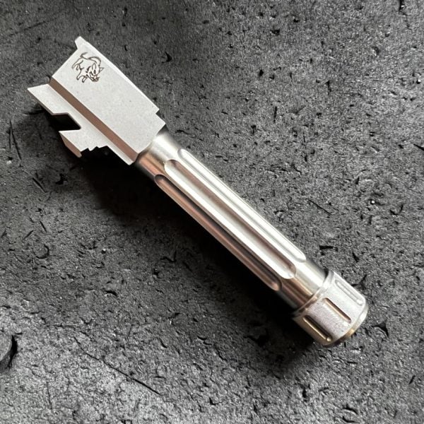 Boresight Solutions ADVANTAGE precision barrel for GLOCK 43 and 43X, THREADED stainless/fluted Boresight Solutions ADVANTAGE precision barrel for GLOCK 43 and 43X, THREADED stainless/fluted