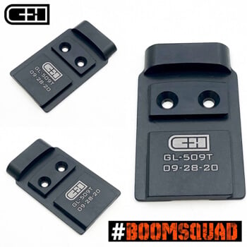 C&H Precision Weapon Systems (CHPWS) GL-509T-ST for GLOCK MOS adapter plate for Holosun 509T optic, STEEL C&H Precision Weapon Systems (CHPWS) GL-509T-ST for GLOCK MOS adapter plate for Holosun 509T optic, STEEL