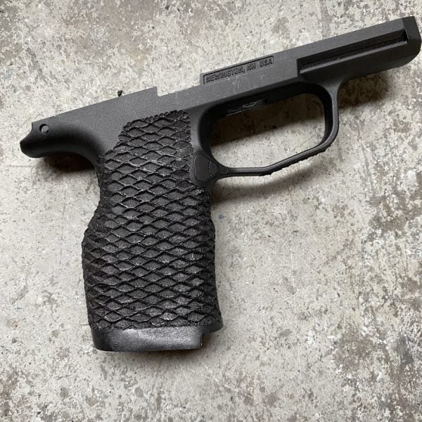 Competition Series Sig P365X / P365XL module with Razorback AND Grip Heel Enhancement. Manual Safety or No Manual Safety Competition Series Sig P365X / P365XL module with Razorback AND Grip Heel Enhancement. Manual Safety or No Manual Safety