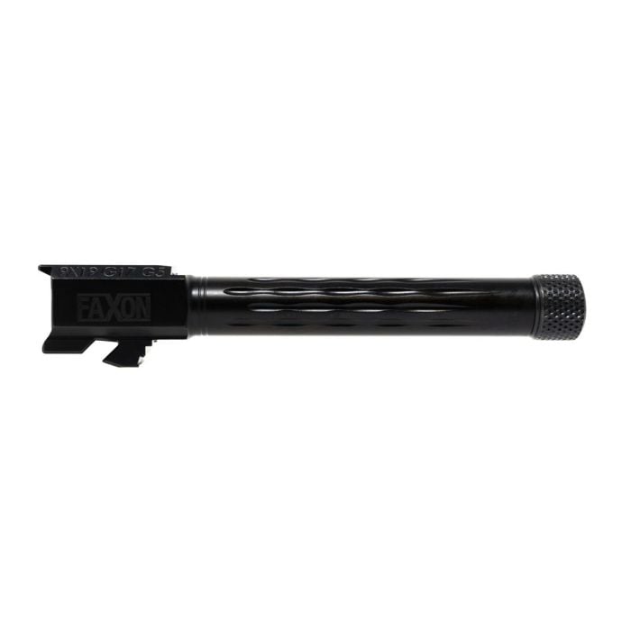 Faxon Firearms Match Series Flame Fluted Barrel for Glock 17 Gen 5 Pistols - 1/2x28 Faxon Firearms Match Series Flame Fluted Barrel for Glock 17 Gen 5 Pistols - 1/2x28