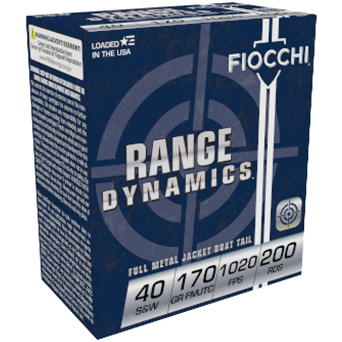 Fiocchi Range Dynamics .40S&W Ammo 170gr FMJTC Fiocchi Range Dynamics .40S&W Ammo 170gr FMJTC