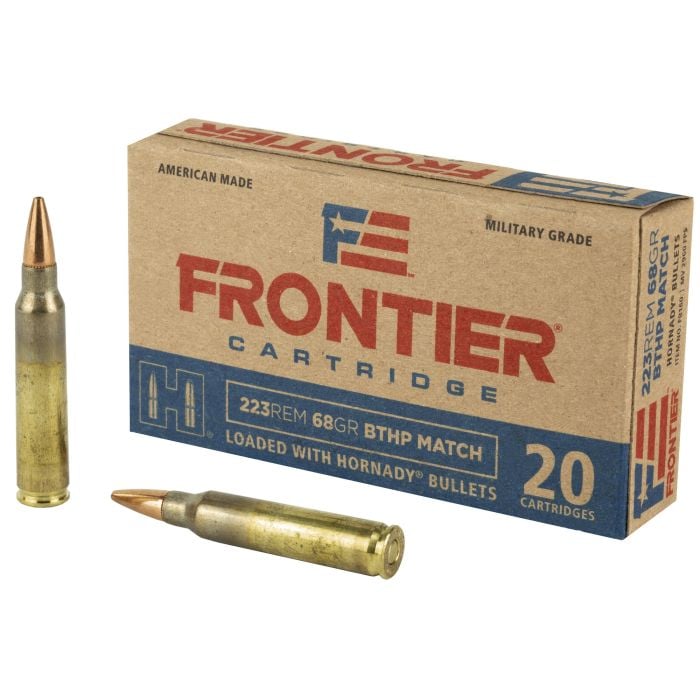 Hornady Frontier Cartridge .223 Remington Ammo 68gr BTHP Match 20 Rounds