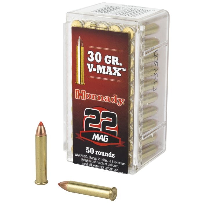Hornady Varmint Express .22 WMR Ammo 30gr V-Max 50 Rounds