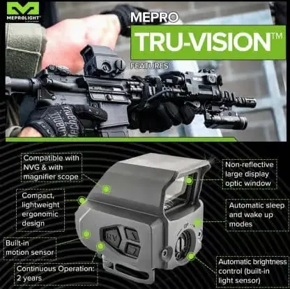 Meprolight MEPRO O2c TRU-VISION™ Red Dot Sight Meprolight MEPRO O2c TRU-VISION™ Red Dot Sight