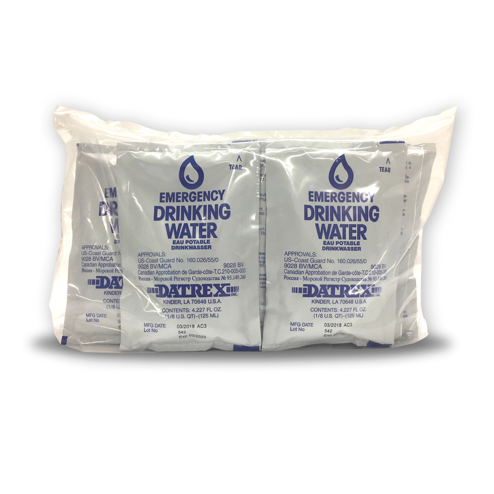 Pack of 96 DATREX Drinking Water Rations Pack of 96 DATREX Drinking Water Rations