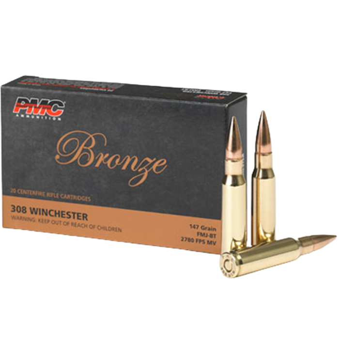 PMC Bronze .308 Winchester Ammo 147gr FMJBT 20 Rounds PMC Bronze .308 Winchester Ammo 147gr FMJBT 20 Rounds