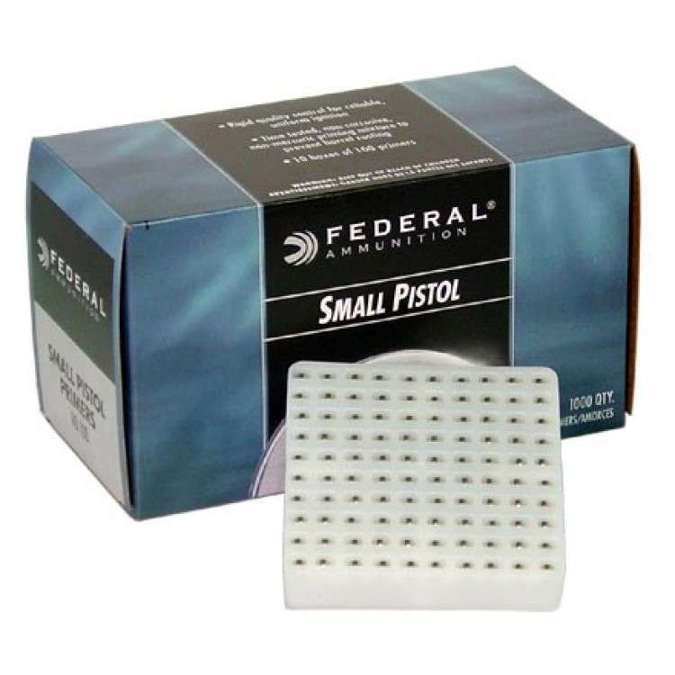 Federal Small Pistol 100 Gun Primers | 1000 Count - Indoors Armory Federal Small Pistol 100 Gun Primers | 1000 Count - Indoors Armory