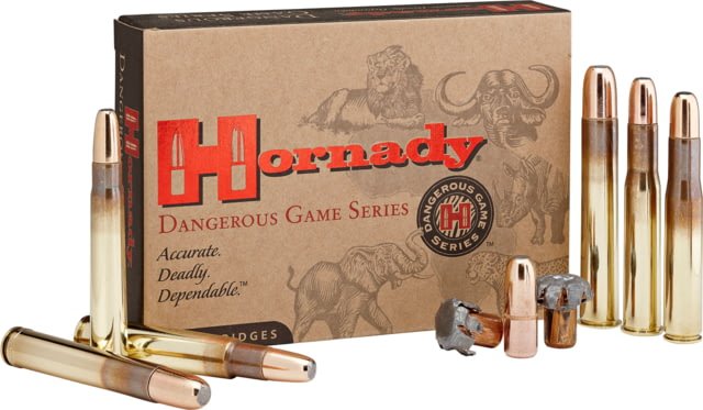 Hornady Dangerous Game .450/400 Nitro Express 400 Grain Dangerous Game EXpanding Bonded Brass Cased Centerfire Rifle Ammo 20 Rounds - Indoors Armory Hornady Dangerous Game .450/400 Nitro Express 400 Grain Dangerous Game EXpanding Bonded Brass Cased Centerfire Rifle Ammo 20 Rounds - Indoors Armory