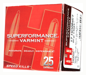 Hornady Superformance Varmint Ammo 17 Hornet 20 Gr. V-Max 25 Rd. - Indoors Armory