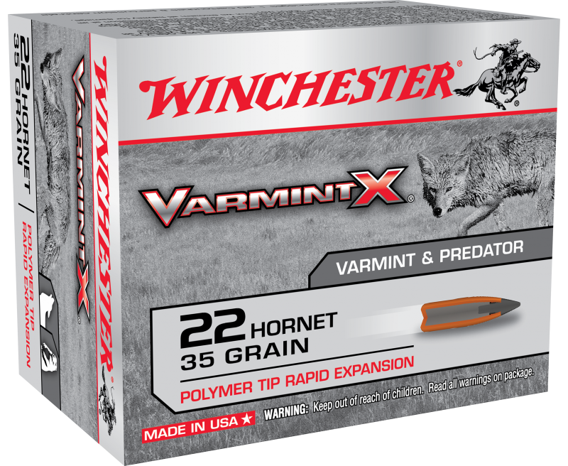 Winchester Varmint X Brass .22 Hornet 35-Grain 20-Rounds PT - Indoors Armory Winchester Varmint X Brass .22 Hornet 35-Grain 20-Rounds PT - Indoors Armory